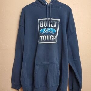 Built Ford Tough Blue Navy Hoodie Sweatshirt